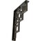 Ekena Millwork Eris Wrought Iron Bracket, (Single center brace), Antiqued Warm Silver 1 1/2"W x 7 1/2"D x 10"H BKTM01X07X10SERAWS - alternate 1